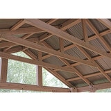 Yardistry 14ft x 12ft (4.3 x 3.7m) Wooden Pavilion with Aluminium Roof