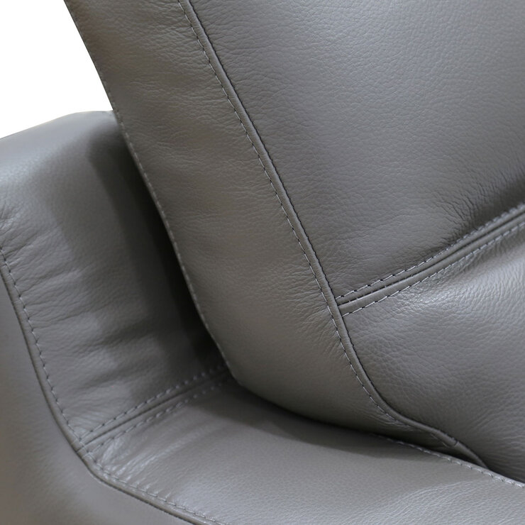 Colby Dark Grey Leather Armchair with Power Footrest Colby Dark Grey Leather Armchair with Power Footrest