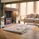 Bowron Sheepskin Area Rug 120 x 180cm in Stone