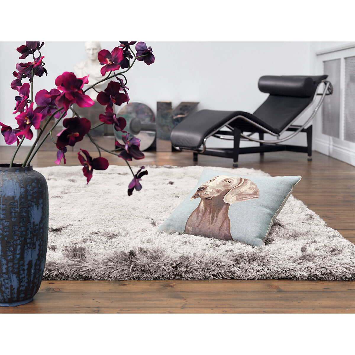 Plush Collection Silver Rug, 160 x 230 cm