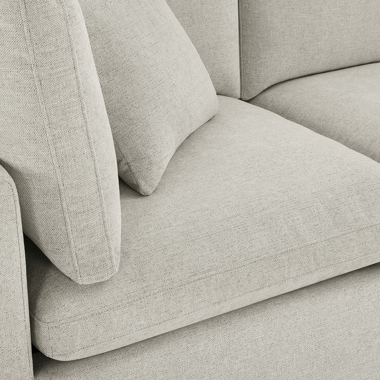Thomasville Lowell Light Grey Fabric 6 Piece Modular Sofa