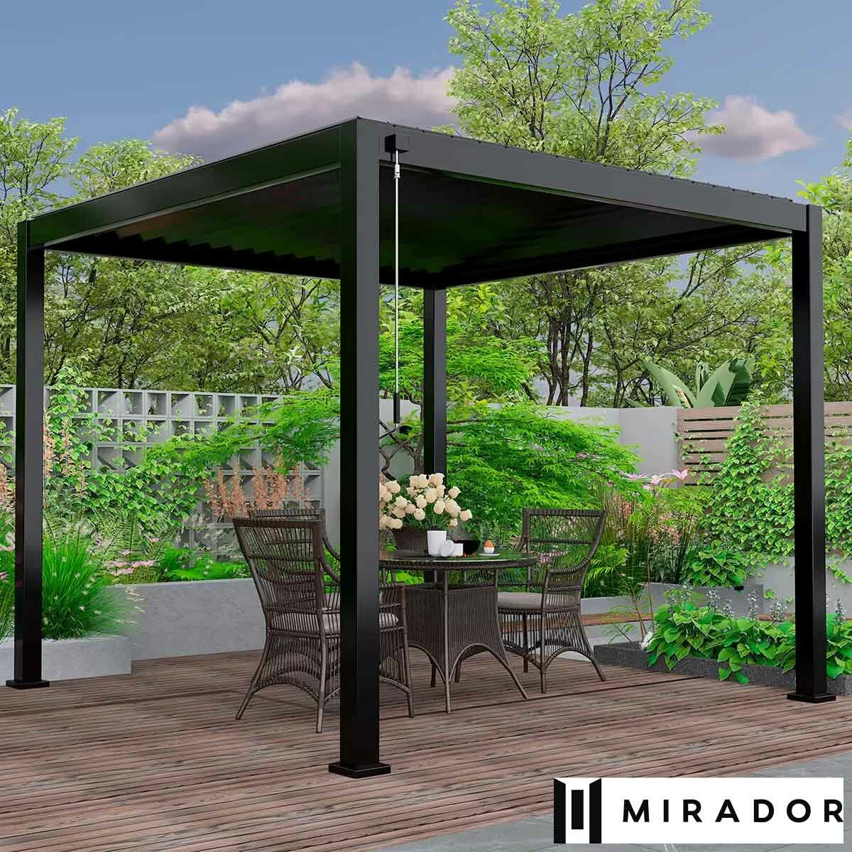 Mirador 10ft x 10ft (3 x 3m) Louvered Aluminium Pergola