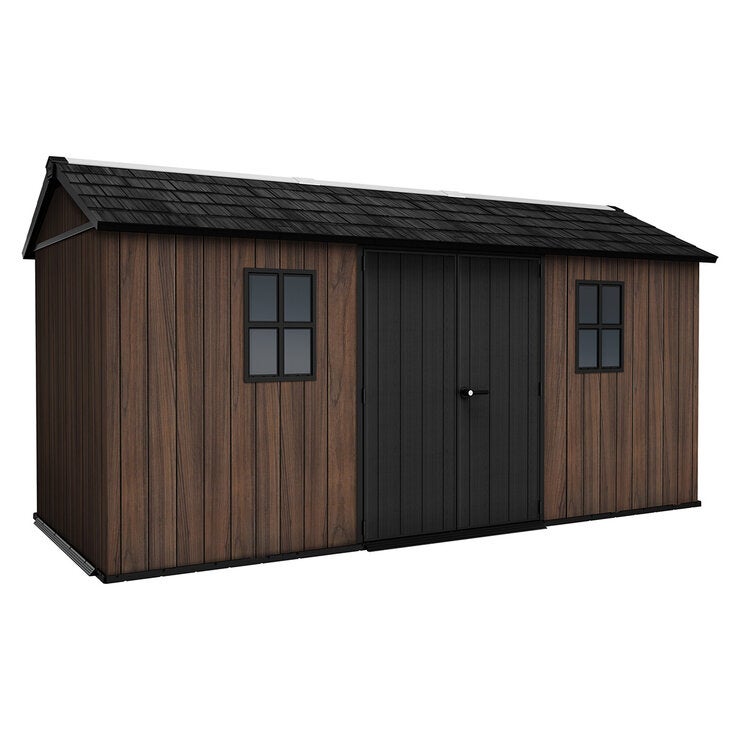 Keter Rosewood 15ft 6" x 7ft 6" (4.7 x 2.3m) Storage Shed with Side Entry