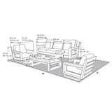 OVE Decors Beaumont 4 Piece Deep Seating Set + Cover