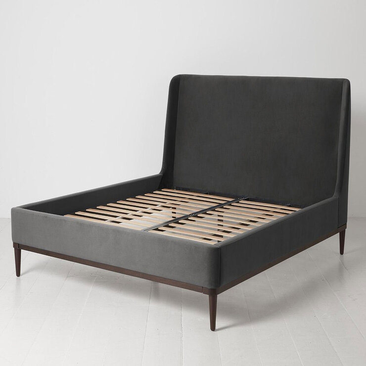 Swyft Bed 02 Charcoal Grey Velvet Bed Frame, 180 x 200 cm