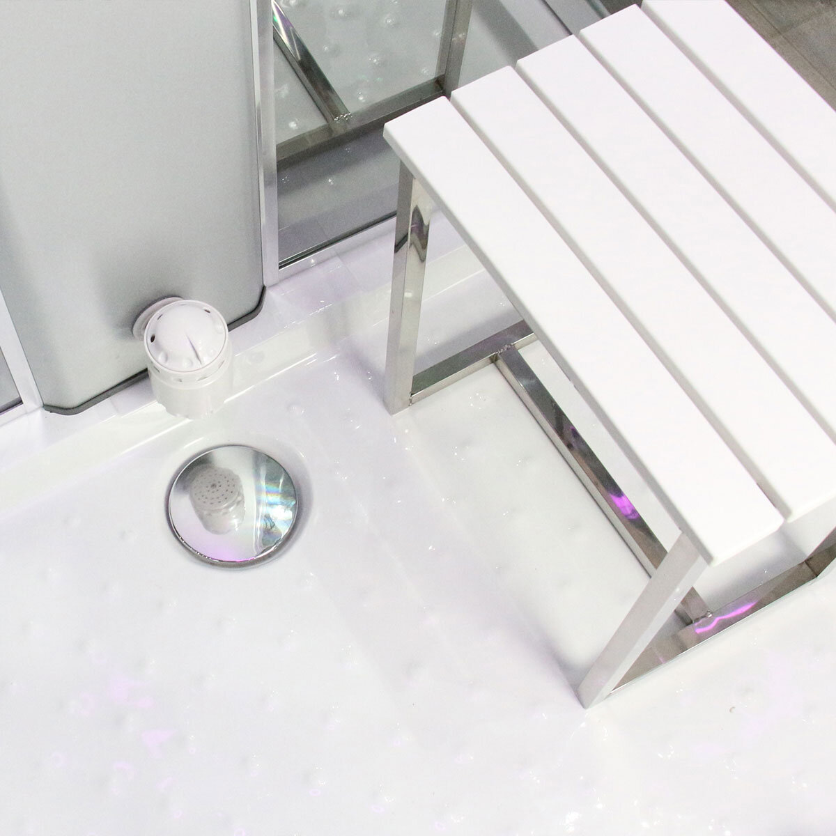 Insignia Diamond 1050 x 850mm Rectangular Steam Shower with Chrome Frame