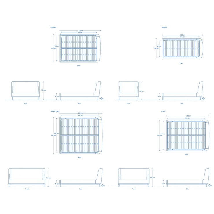 Swyft Bed 02 Charcoal Grey Velvet Bed Frame, 180 x 200 cm