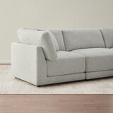 Aiden & Ivy Dayna Grey Fabric 4 Piece Modular Sofa