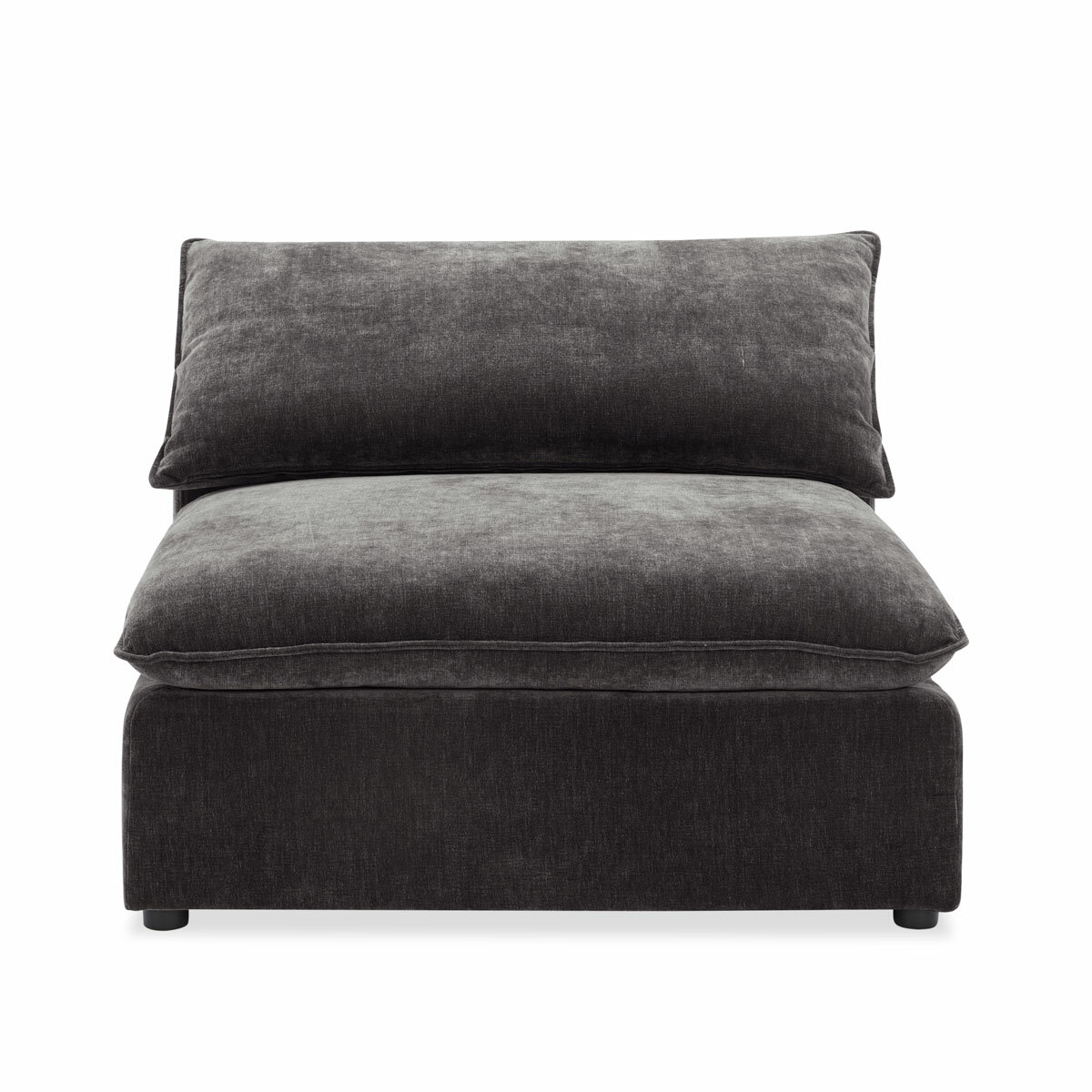 Aiden & Ivy Sereen Dark Grey Fabric Armless Chair