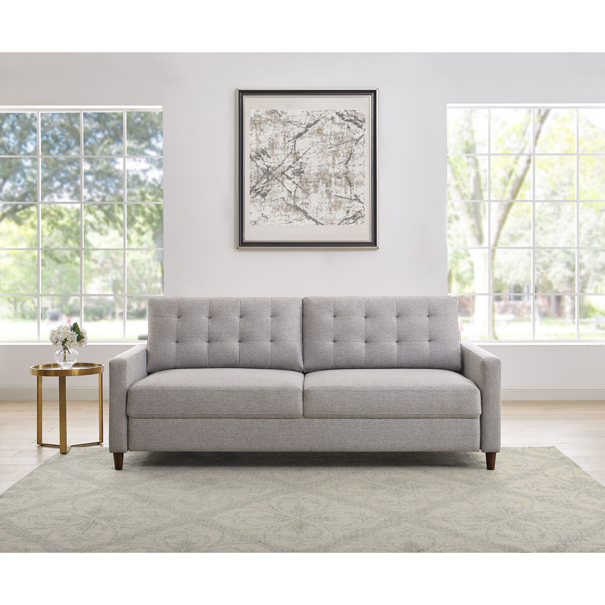 Lillian August Ella Grey Fabric Convertible Sofa Bed