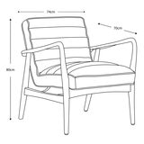 Gallery Datsun Antique Ebony Leather Armchair