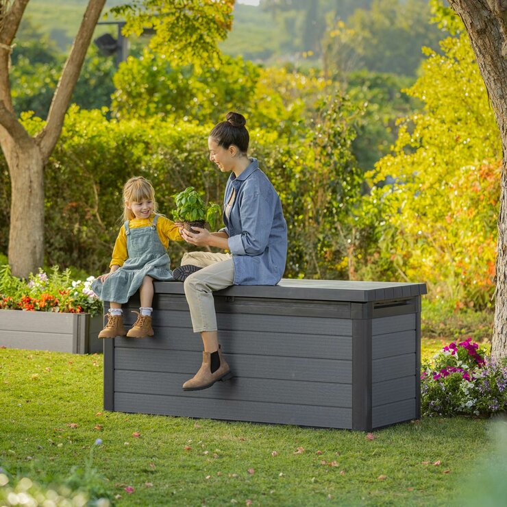 Keter Cortina 570 Litre (150 Gallon) Outdoor Storage Deck Box Keter Cortina 570 Litre (150 Gallon) Outdoor Storage Deck Box