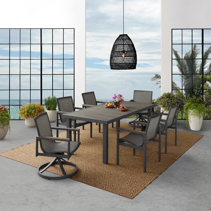 Agio Maricopa 7 Piece Sling Dining Set + Cover Agio Maricopa 7 Piece Sling Dining Set + Cover