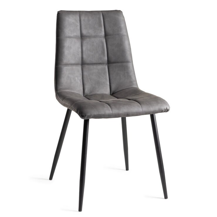 Marlow Grey Faux Leather Tapered Back Dining Chair, 2 Pack Marlow Grey Faux Leather Tapered Back Dining Chair, 2 Pack
