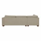 Thomasville Walsen Grey Fabric Corner Sofa with Storage Ottoman, Left Hand Facing