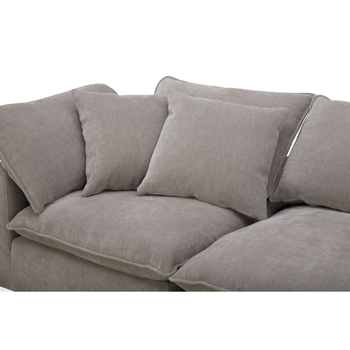 Aiden & Ivy Sereen Beige Fabric 6 Piece Modular Sofa