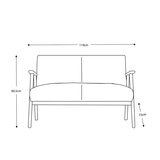 Gallery Neyland Natural Linen 2 Seater Sofa