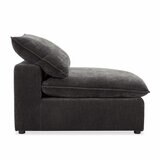 Aiden & Ivy Sereen Dark Grey Fabric Armless Chair