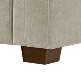 Thomasville Walsen Grey Fabric Corner Sofa with Storage Ottoman, Left Hand Facing