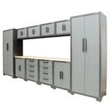 Hilka Professional 24 Gauge Steel 11 Piece Modular Cabinet Set