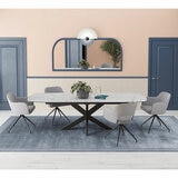 AKANTE Chicago Grey Swivel Dining Chair, 2 Pack