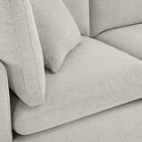 Thomasville Lowell Light Grey Fabric 6 Piece Modular Sofa