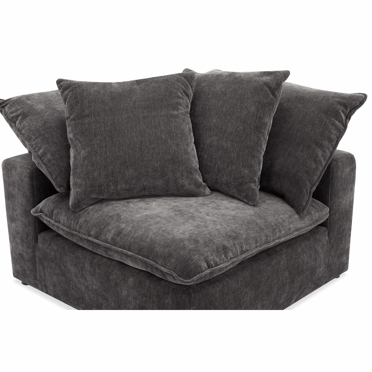 Aiden & Ivy Sereen Dark Grey Fabric Corner Chair