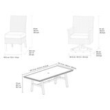 SunVilla Vineyard 7 Piece Wicker Dining Set + Cover
