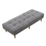 Isla Grey Fabric Ottoman