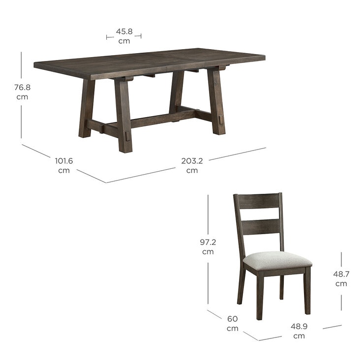 Brinley Extending Dining Table + 6 Dining Chairs, Seats 4-6 Brinley Extending Dining Table + 6 Dining Chairs, Seats 4-6
