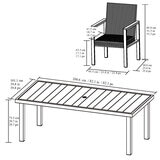 Agio Maricopa 7 Piece Woven Dining Set with Padded Seats + Cover