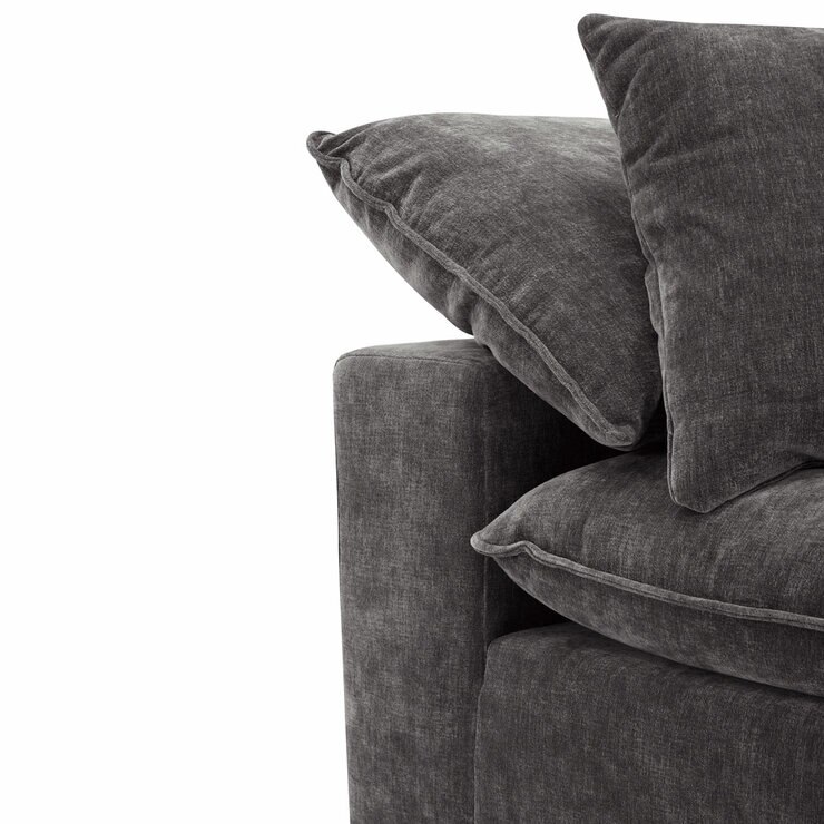 Aiden & Ivy Sereen Dark Grey Fabric Corner Chair