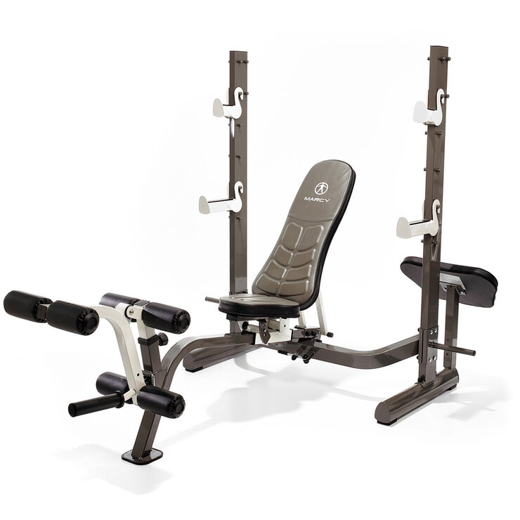 Marcy MWB-70205 Folding Olympic Barbell Bench with Rear Squat Rack Marcy MWB-70205 Folding Olympic Barbell Bench with Rear Squat Rack