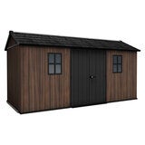 Keter Rosewood 15ft 6" x 7ft 6" (4.7 x 2.3m) Storage Shed with Side Entry