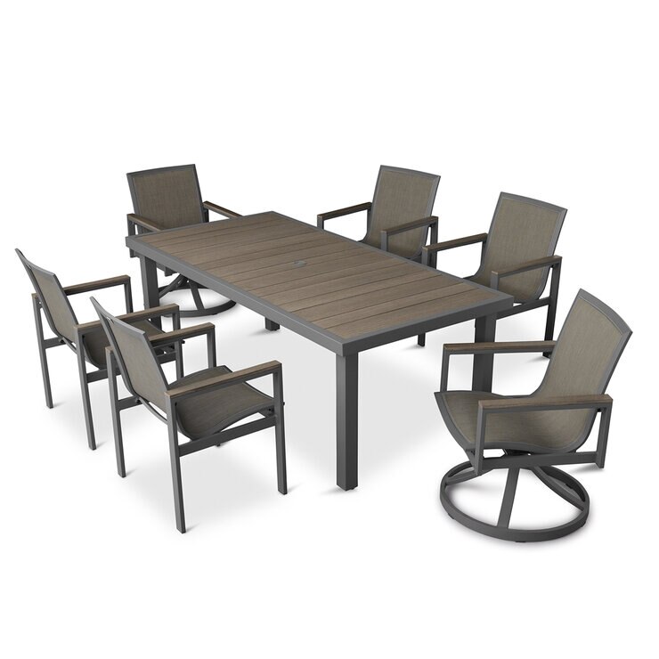Agio Maricopa 7 Piece Sling Dining Set + Cover Agio Maricopa 7 Piece Sling Dining Set + Cover
