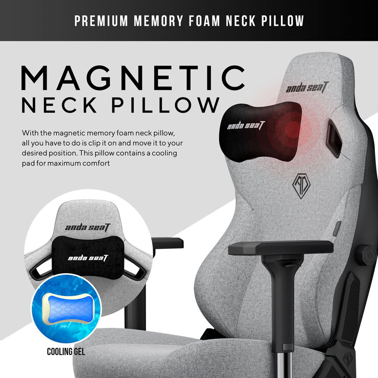 anda seaT Kaiser Series 3 Large Fabric Gaming Chair, Grey