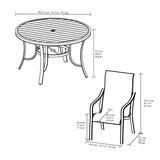 Agio Alki 5 Piece Sling Dining Set + Cover