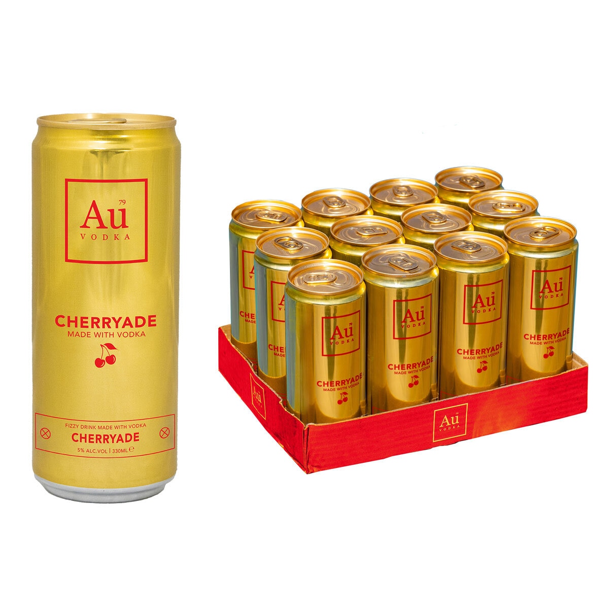 AU Vodka Cherryade 12x330ml 5% ABV