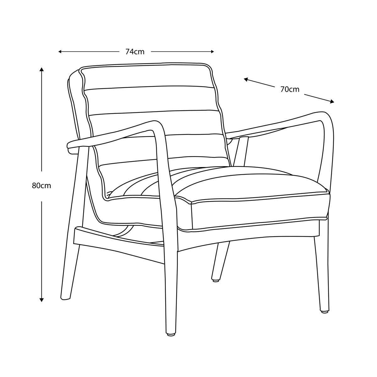 Gallery Datsun Brown Leather Armchair