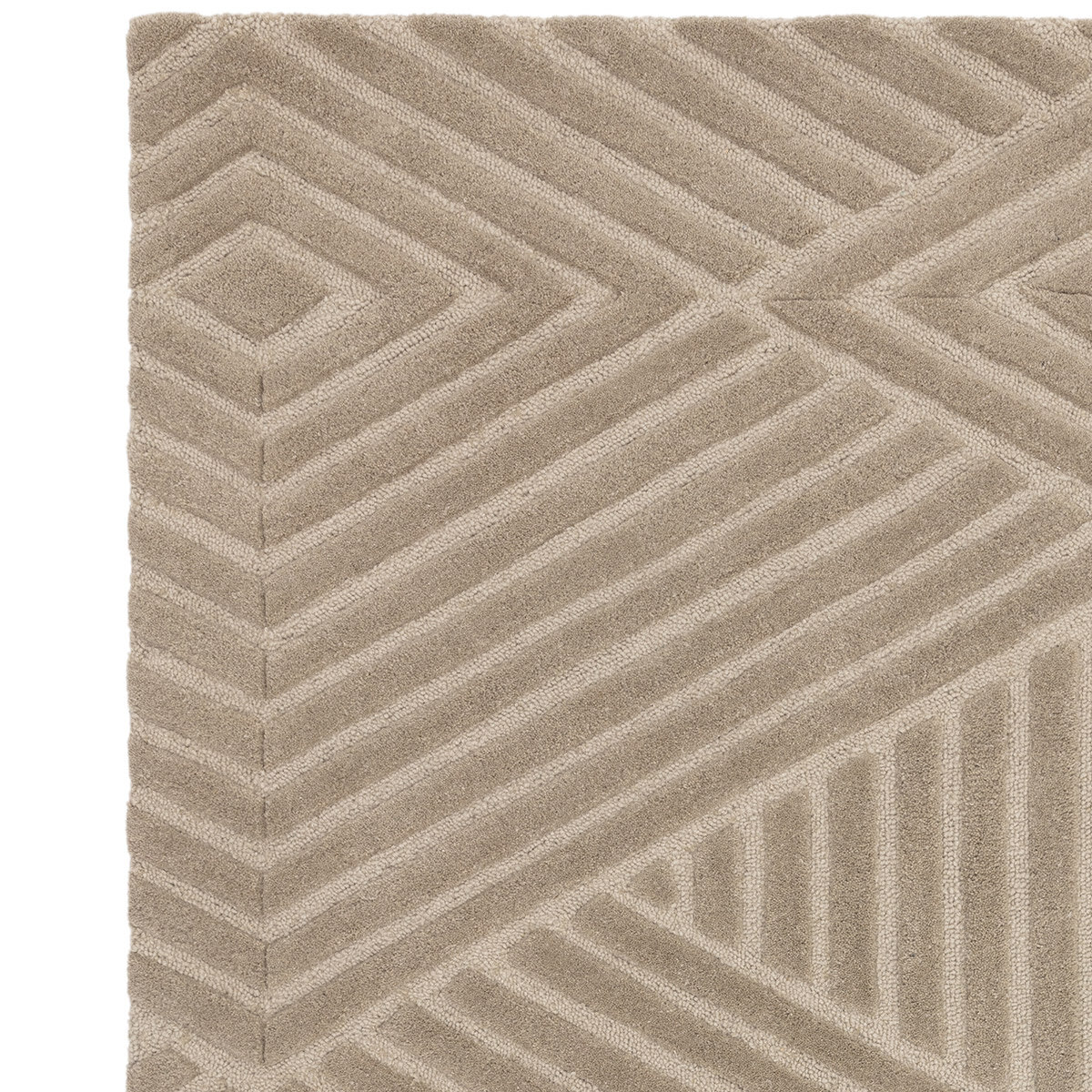 Hague Collection Taupe Rug, 200 x 290 cm