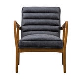 Gallery Datsun Antique Ebony Leather Armchair