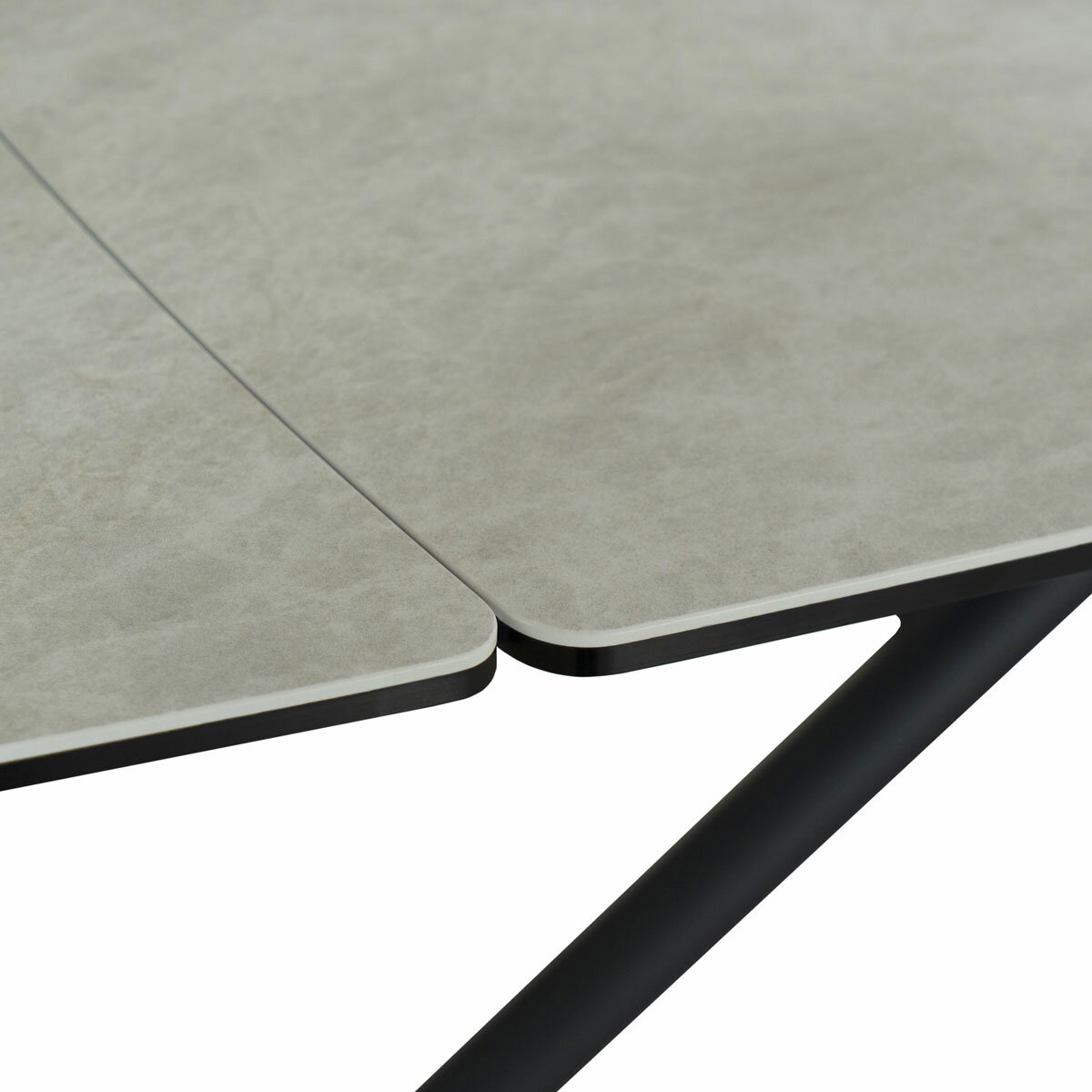 Indus Valley Skylar Ceramic Extending Dining Table + 6 Taupe Chairs, Seats 6-8