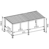 Mirador 10ft x 20ft (3 x 5.9m) Louvered Aluminium Pergola