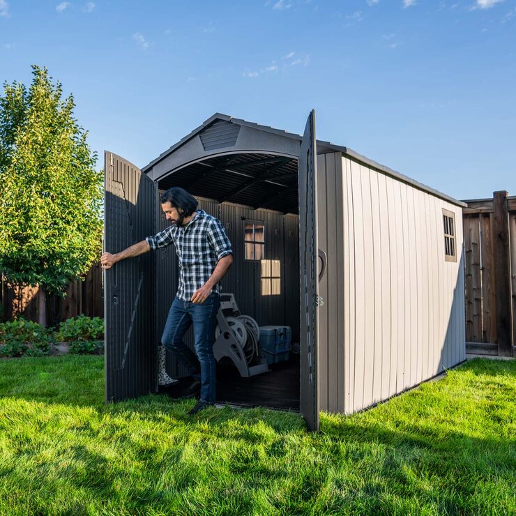 Lifetime 7ft x 12ft (2.14 x 3.57m) Wood Look Storage Shed - Model 60311U