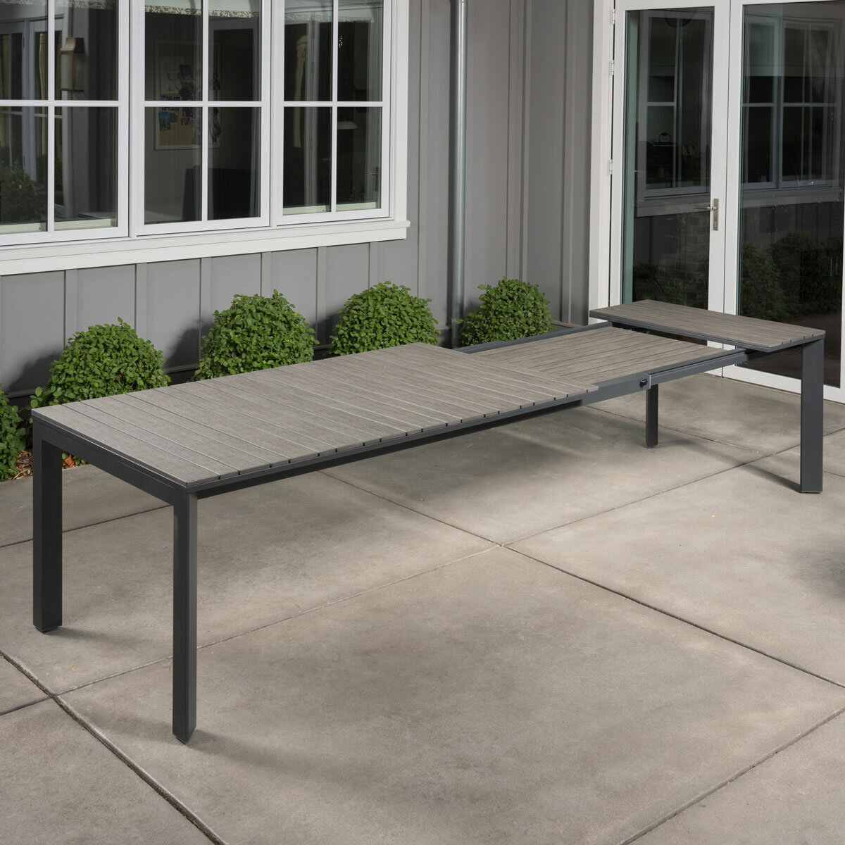 SunVilla Dark Forest 9 Piece Extending Sling Dining Patio Set + Cover