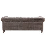 Allington 3 Seater Grey Fabric Chesterfield Sofa