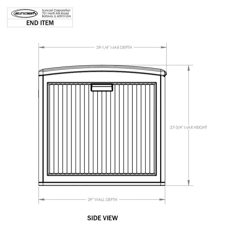 Suncast 4ft 7" x 2ft 5" (1.4 x 0.7m) Horizontal 605 Litre Extra Large Outdoor Storage Deck Box Suncast 4ft 7" x 2ft 5" (1.4 x 0.7m) Horizontal 605 Litre Extra Large Outdoor Storage Deck Box