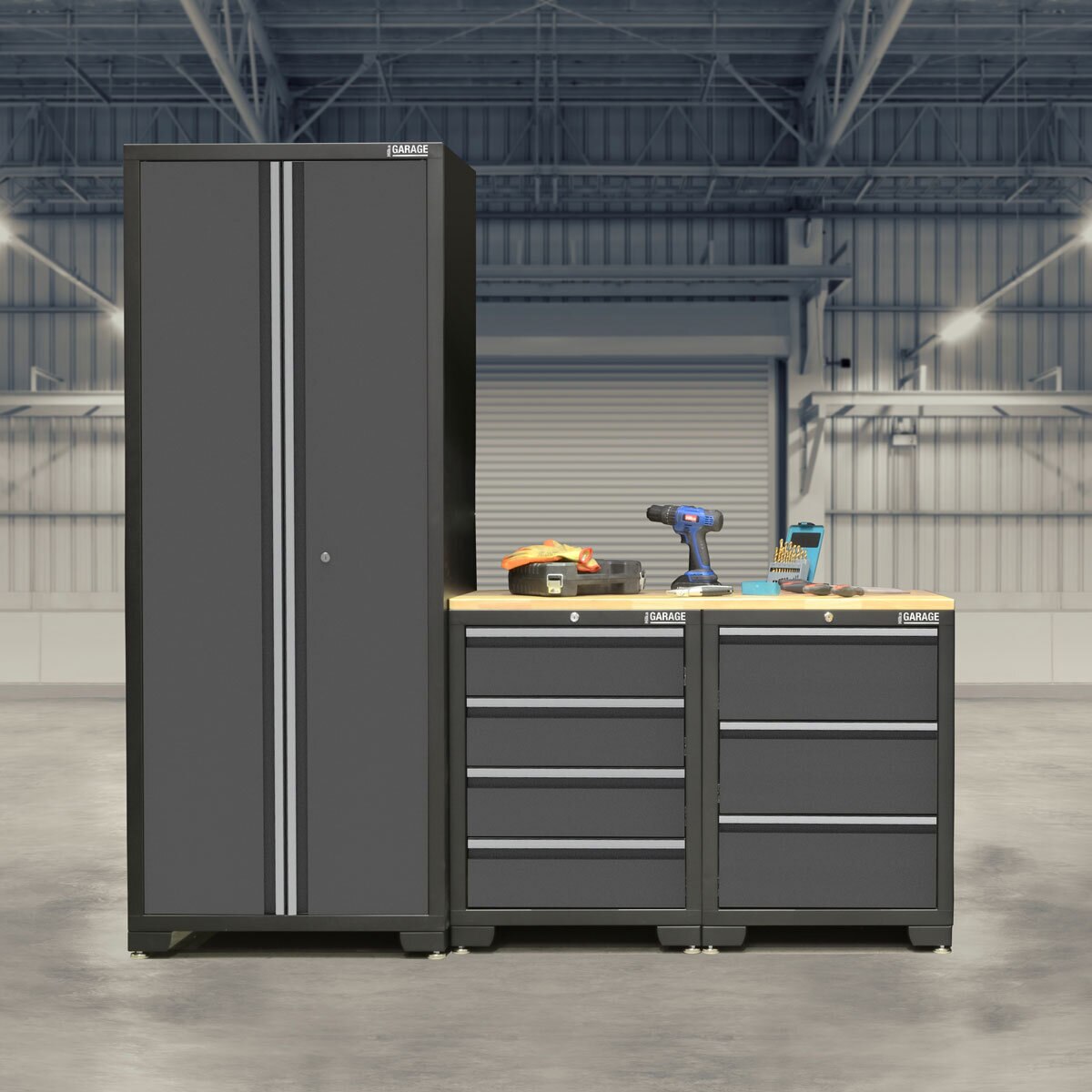 Hilka 24 Gauge Steel Starter 4 Piece Cabinet Set