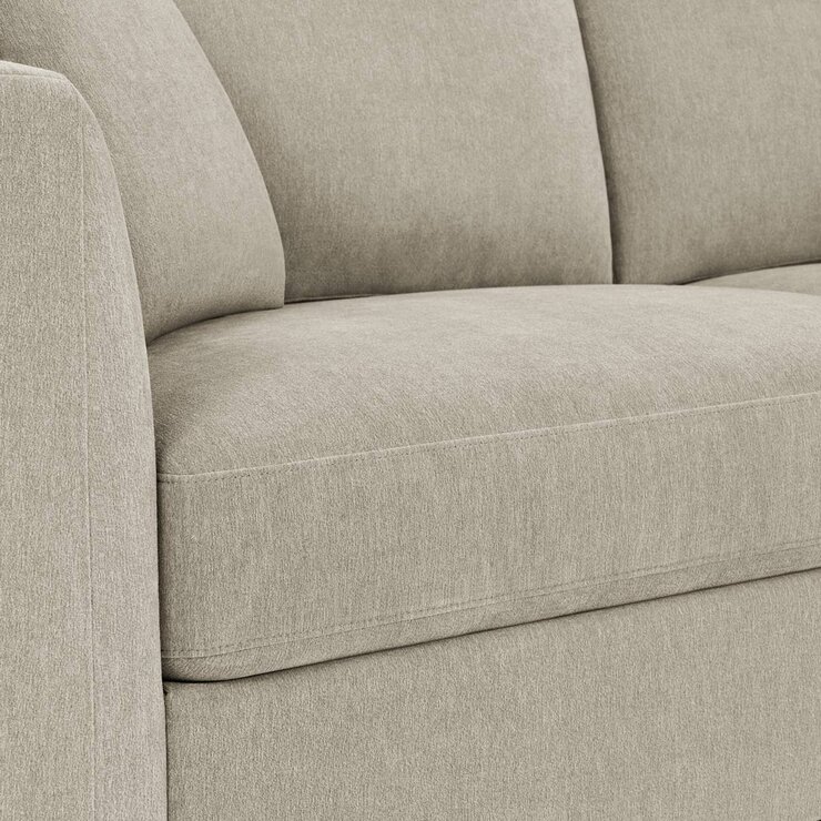 Thomasville Walsen Grey Fabric Corner Sofa with Storage Ottoman, Right Hand Facing