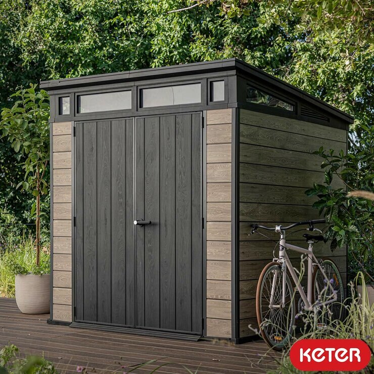 Keter Ashwood Signature 7ft 1" x 7ft 1" (2.16 x 2.16m) Storage Shed Keter Ashwood Signature 7ft 1" x 7ft 1" (2.16 x 2.16m) Storage Shed
